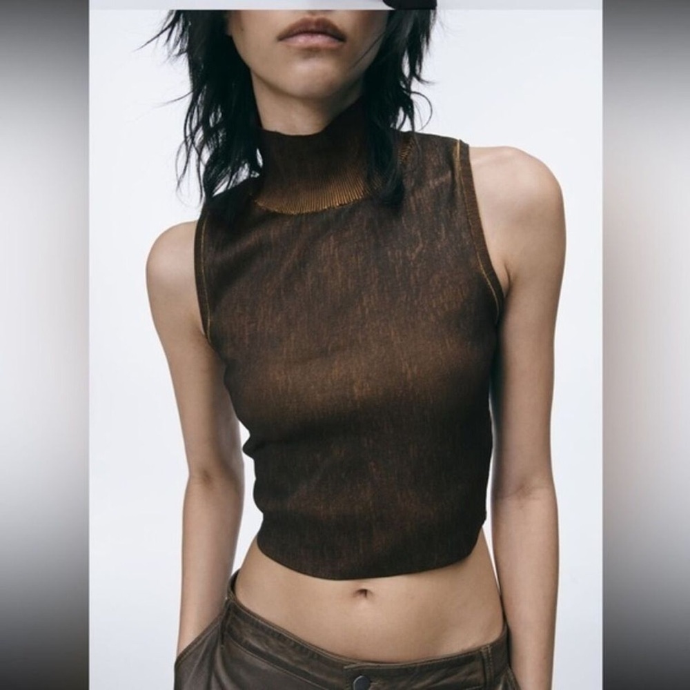 Zara mock neck top